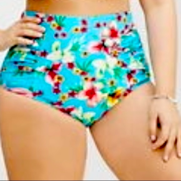 Forever 21 Other - Forever 21 high waisted floral print bikini bottom size xl